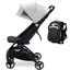 Ultra-Compact Cabin-Approved Travel Stroller with One-Hand Fold | Lightweight Pushchair for Airplane, Train & Car – Fits Overhead Bins, Space-Saving