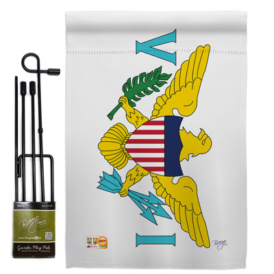 Double Sided 18.5'' H x 13'' W Polyester Flag Set