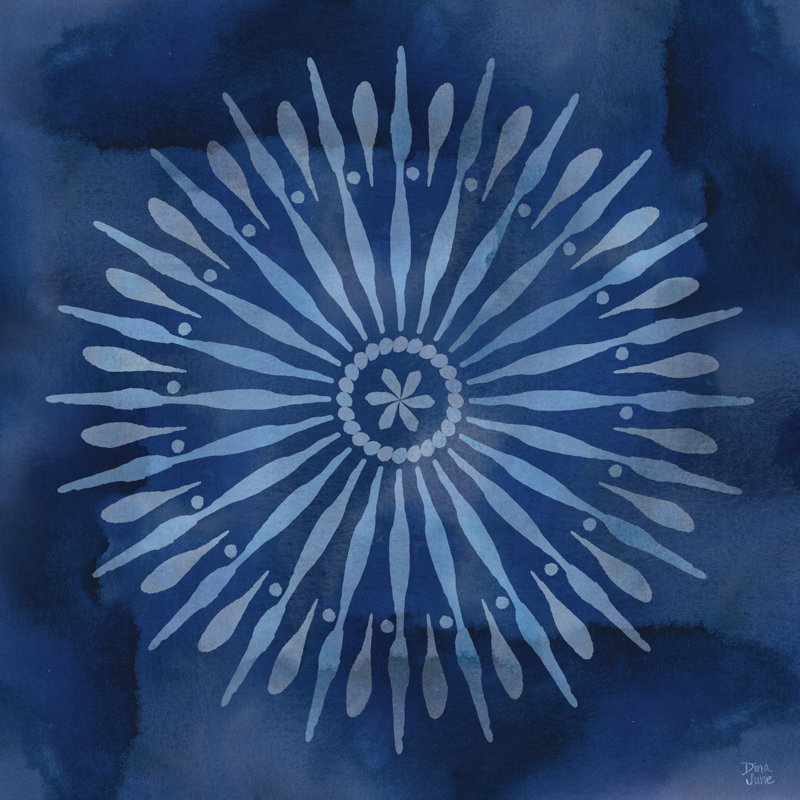 Indigo Splash III by Dina June - Wrapped Canvas Painting, 30cm H x 30cm W