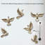 Ensemble de 6 décorations murales oiseaux dorés pour salon - ensemble de bricolage
