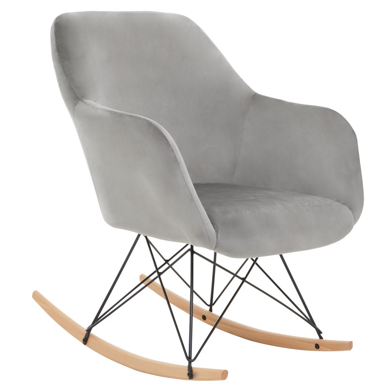 Erkson Upholstered Rocking Chair, Grey