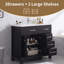 Meuble-lavabo simple 36 po avec plateau en céramique, miroir et robinet en chrome poli Burnet-1215229238-1215229192