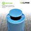 Poubelle extérieure en acier 36 gallons avec capuchon de pluie et doublure Alpine Industries-113423217