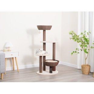  Pharaoh-Natural, Aesthetic Handwoven Cat Tree, Eco-Friendly and Sustainable Large Cat Tower