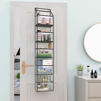 Pabla Polyvinyl Chloride Wall Organizer with Door Hanging Shelf