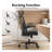 Ergonomic Office Chair with Adjustable Lumbar Support - High Back Mesh Desk Chair with 90° Flip-Up Armrests & 30° Rotatable Headrest for Home Office, Study Room - Black-868732517-868732440