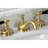 Kingston Brass Duchess Two-Handle 3-Hole Deck Mount Widespread Bathroom Faucet with Brass Pop-Up Drain-49089880