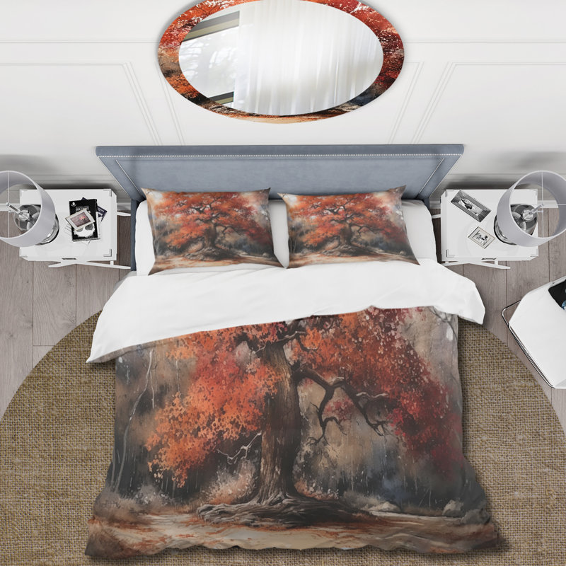 Ensemble de housse de couette Fall Foliage Tree In The Woods II BeddingMicrofiber / Polyester