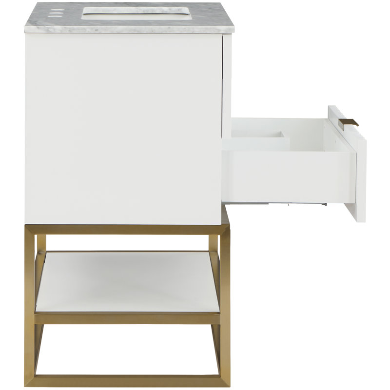 Meuble-lavabo Kleier, Blanc