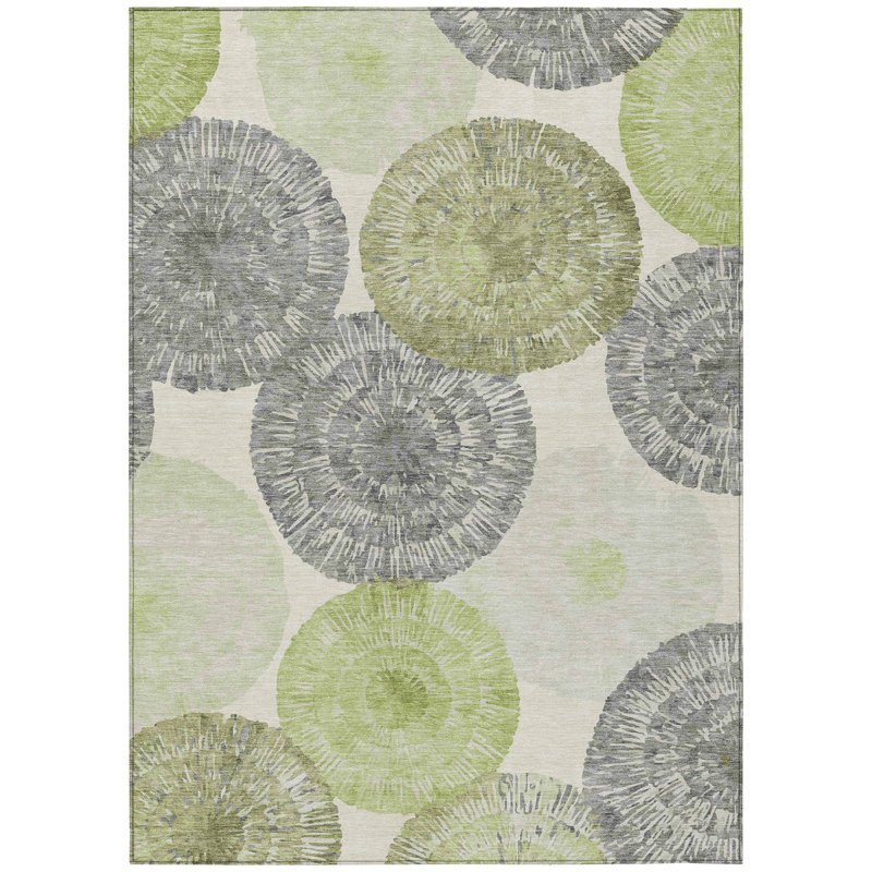 Machine Washable Indoor/Outdoor Chantille ACN2351 Abstract Rug, Rectangle 3' x 5'