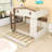 Wood Bunk Bed with Twin Trundle, Side Storage Shelves and Hooks-594965501-594965500
