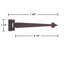 1.75" H x 7.38" W Strap Pair Door Hinges