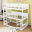 Kawtar Versatile Twin Over Twin Over Twin Detachable Triple Bunk Bed With Guardrails, Ladders-1679359805