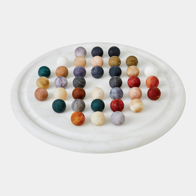 Sculpture décorative Augustus Alabaster Solitaire-Multi 2 po x l 18 po x P 18 po