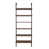 Cadre en acier noir / tablette en bois brun noyer