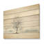 Winters Tree Minimalisme - Art mural en bois sur bois de pin naturel-1480551771