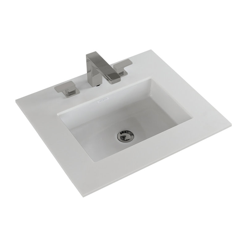 Stile 24'' W Vanity Top, No Hole, Ash