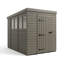 Total Sheds 6ft x 10ft Composite Pent Garden Shed - Single Door - With Windows - EPDM Rubber Roof - UK Manufactured