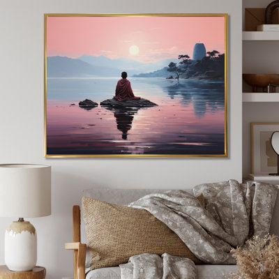 «Peach Buddhism Buddhist Serenity II», reproduction d'art sur toile