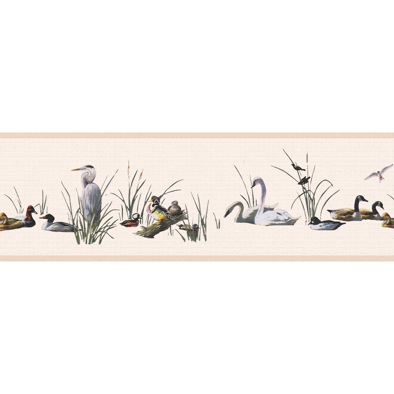 Bordure de papier peint à peindre L 15 pi x l 7 po Eseli Birds