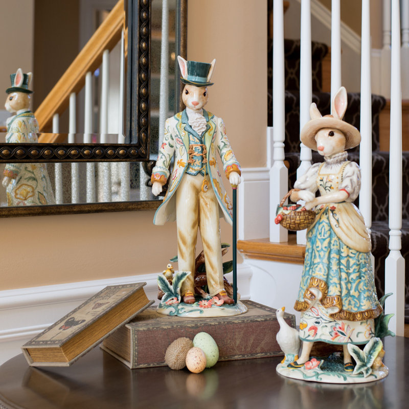 Figurine mâle Fitz and Floyd Dapper Rabbits