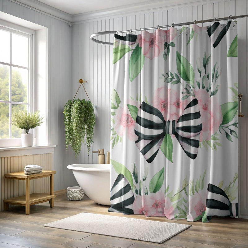 Rideau de douche standard 1 pièce, H 74 po x l 71 po
