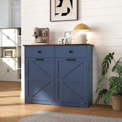 Armoire poubelle double inclinable Farmhouse Blue