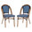 Navy/White Seat / Natural Frame