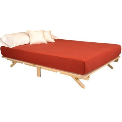 Farmhouse Queen Size Solid Wood Platform Bed -  Latitude Run®, CA797A5660D844E99FE778205D9C3C9A