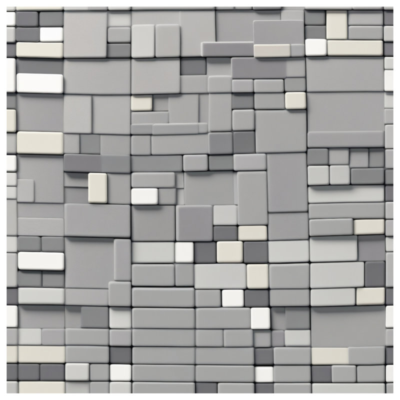 Gray Rectangular Tiles Double Sided Throw Pillows, 16 x 16 inches