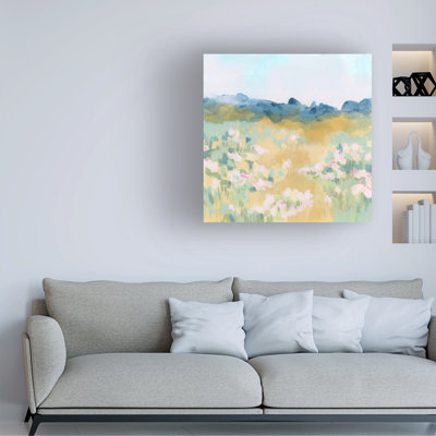 "Champ de fleurs d'ocre I" sur toile