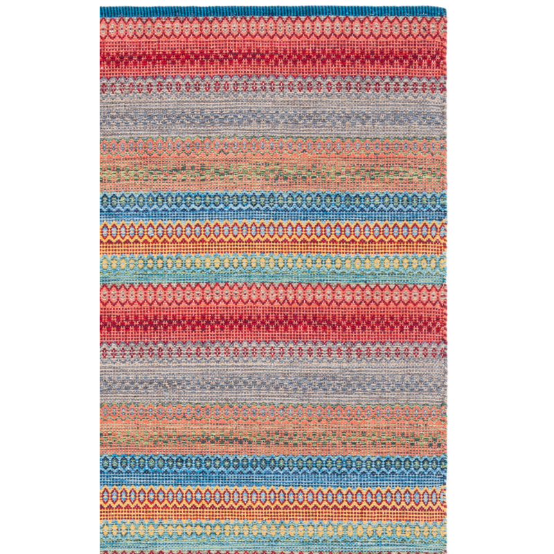 Indyana Flat Weave Cotton Geometric Rug, Rectangle 3' x 5'