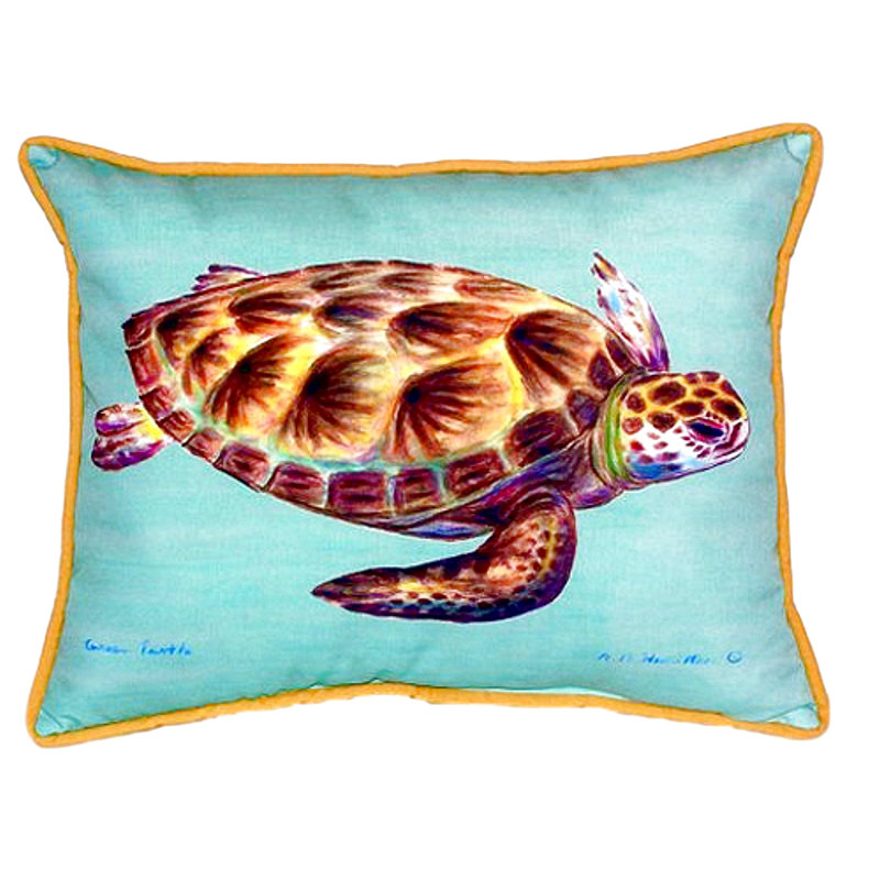 Coussin lombaire intérieur/extérieur vert sea tortue