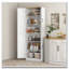 Garde-manger autoportant 67 po HOMcom, armoire de rangement à 4 portes avec tablettes réglables, armoire de cuisine avec portes et tablettes, blanc vieilli
