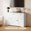 Buffet 47 po, armoire de cuisine de ferme, blanc-661929887