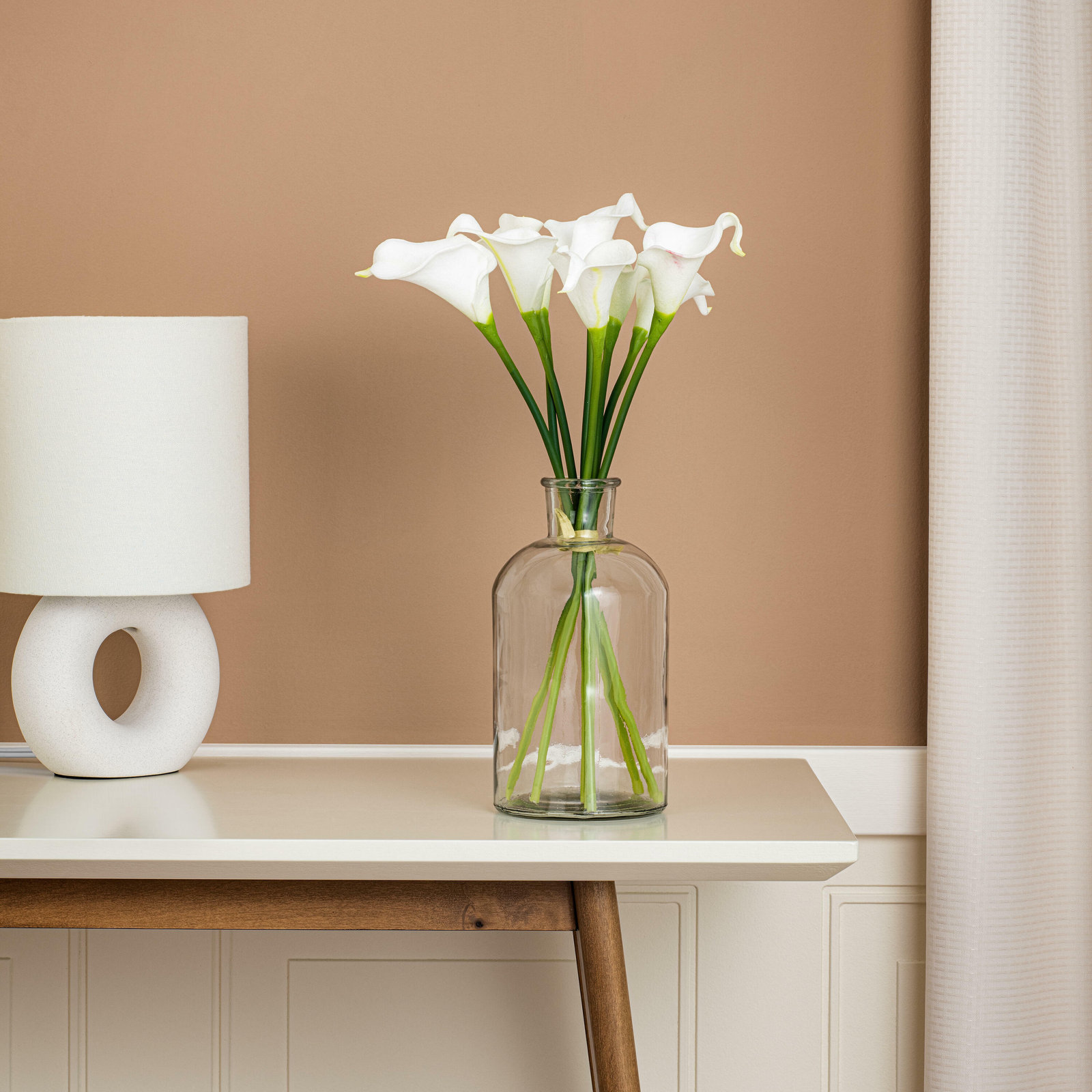 14" Artificial Calla Lily Bundle, White