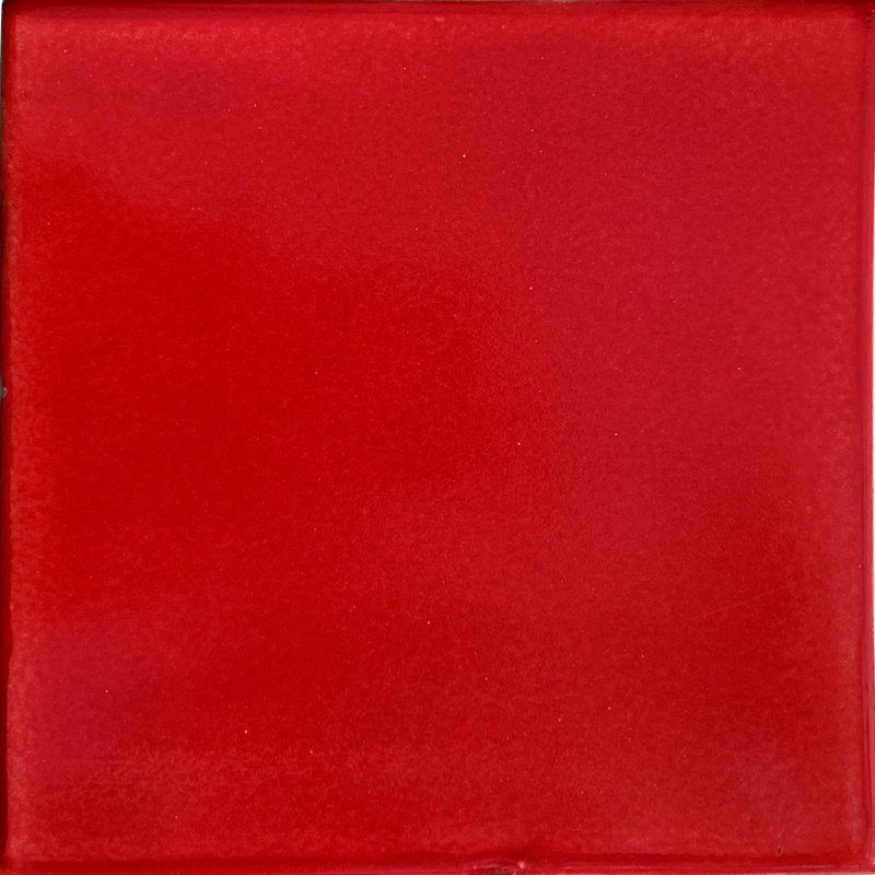 6" x 6" 4pcs TalaMex Mexican Clay Tile Handmade Talavera Backsplash Mosaic, Red