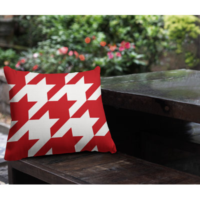 Housse et insert de coussin carré d'extérieur Easton Houndstooth