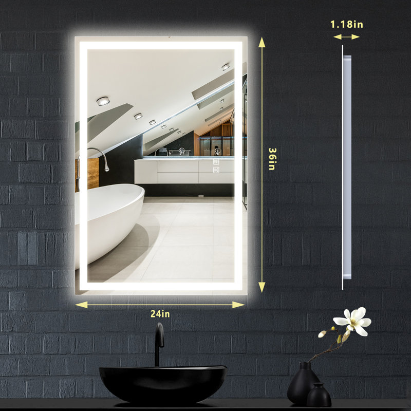 Naliyah Flat Wall Mirror, 36" x 24"