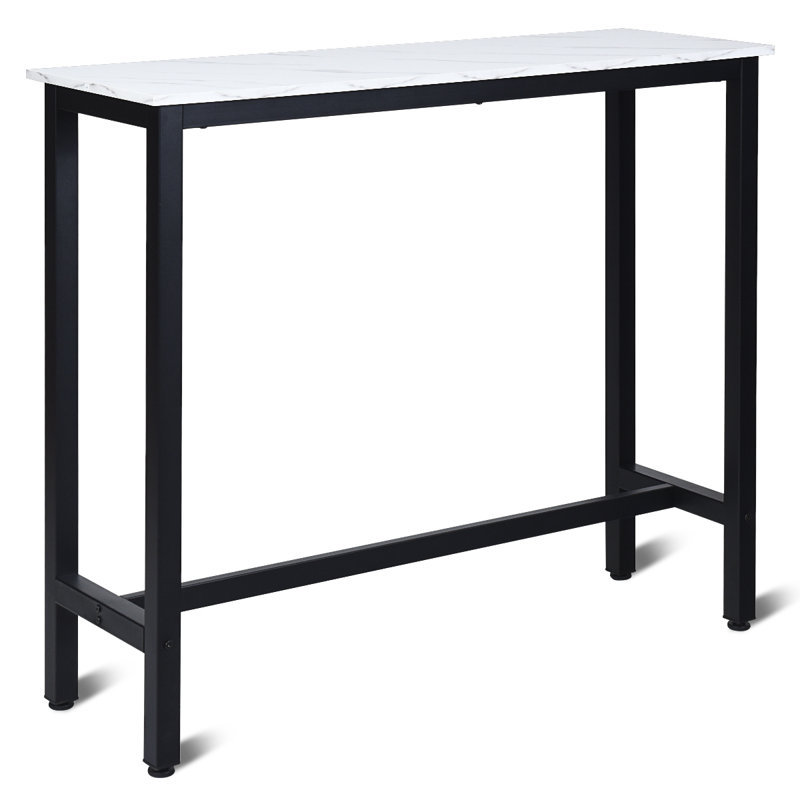 Havoc Rectangular Dining Table with Iron Base, White