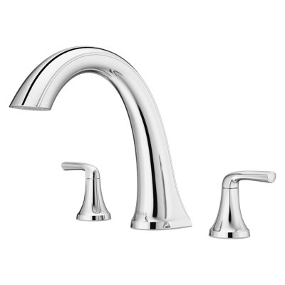 Garniture de baignoire romaine à 2 poignées en chrome poli McAllen