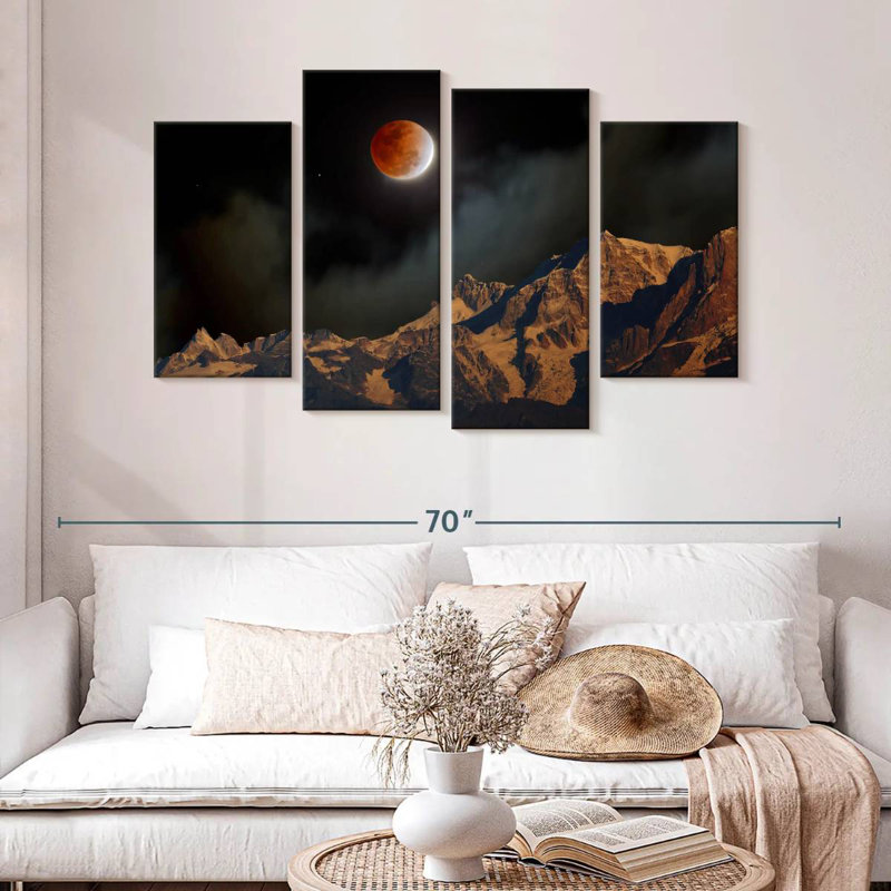 Himalayan Lunar Eclipse, 32" H x 52" W
