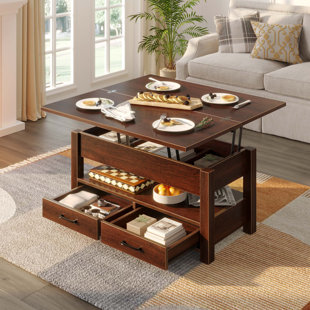 safari wood coffee table