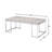 Rectangular Coffee Table With Metal Sled Base, And Chrome