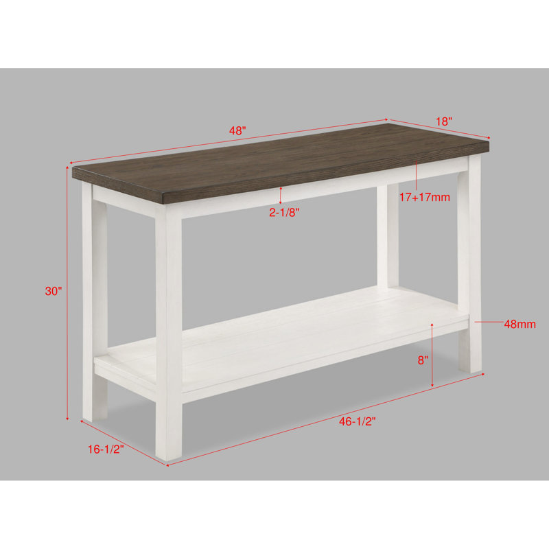 Table de salon en bois 3 pièces avec tablette ouverte, étagère d'extrémité moderne chic, finition blanche et brun dans et pour l'espace