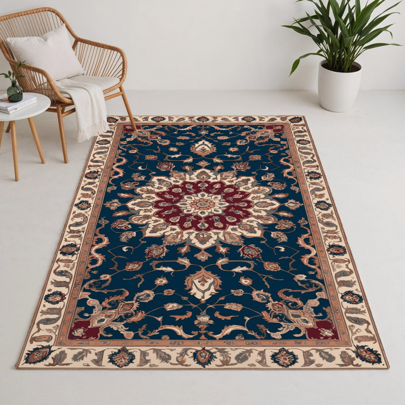 Tabriz Brown Indoor and Outdoor Area Rug, Rectangle 9' x 12'