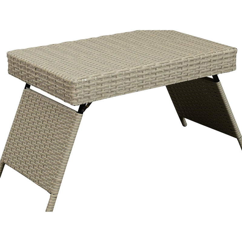 Table pliante portative grise, résistante aux intempéries, légère pour le rangement et l'installation à l'extérieur, facile d'entretien, sans assemblage, profondeur de produit de 23,5 po, largeur de 16 po, hauteur, à nettoyer, assemblage requis,