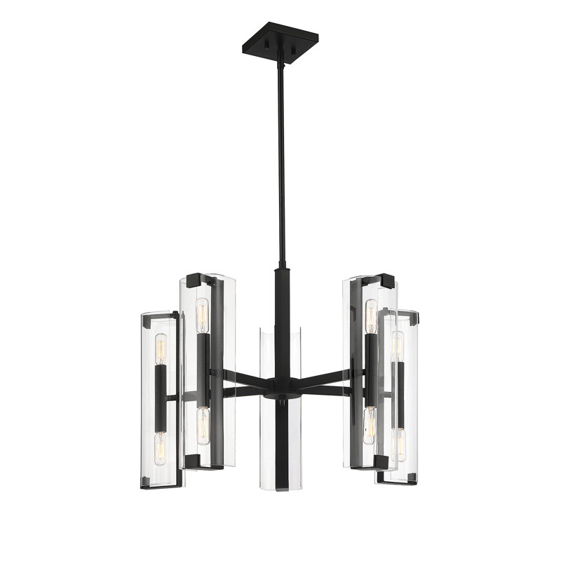 Winfield 10-Light Chandelier, Matte Black