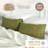 100% Linen Lumbar Pillow Cover 12 X 20 Inch Set Of 2 Rectangular Decorative Pillow Cover With Vintage Triple Coconut Button-120471709