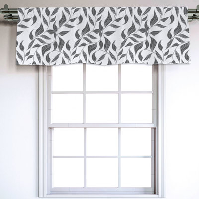 Sateen Floral Ruffled Window Valance